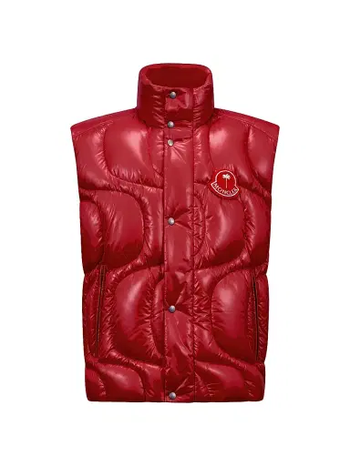 Moncler Genius Men's Moncler x Palm Angels Gwenyth Puffer Vest - Red | Thumbnail 1