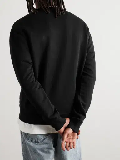AMI PARIS Ami de Coeur Logo-Embroidered Cotton-Blend Jersey Sweatshirt - Men | Thumbnail 3 AMI PARIS Ami de Coeur Logo-Embroidered Cotton-Blend Jersey Sweatshirt - Men | Thumbnail 3