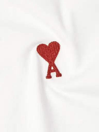 AMI PARIS Logo-Embroidered Stretch Organic Cotton-Jersey T-Shirt - Men | Thumbnail 4 AMI PARIS Logo-Embroidered Stretch Organic Cotton-Jersey T-Shirt - Men | Thumbnail 4