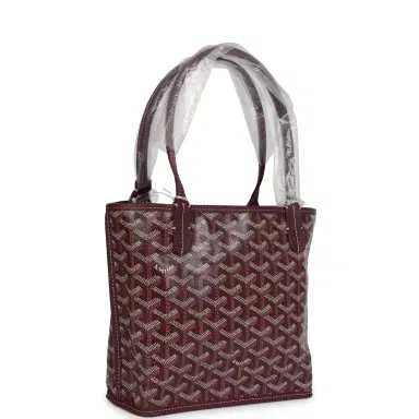 goyard Goyard Goyardine Burgundy Anjou Mini Bag Palladium Hardware | Thumbnail 2 goyard Goyard Goyardine Burgundy Anjou Mini Bag Palladium Hardware | Thumbnail 2