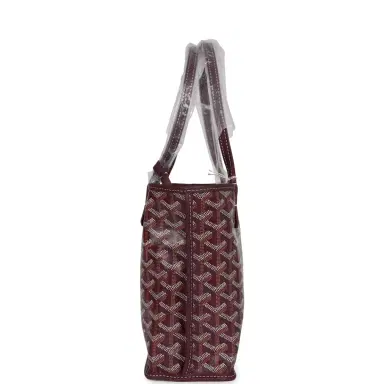 goyard Goyard Goyardine Burgundy Anjou Mini Bag Palladium Hardware | Thumbnail 3 goyard Goyard Goyardine Burgundy Anjou Mini Bag Palladium Hardware | Thumbnail 3