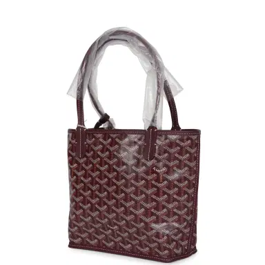 goyard Goyard Goyardine Burgundy Anjou Mini Bag Palladium Hardware | Thumbnail 5 goyard Goyard Goyardine Burgundy Anjou Mini Bag Palladium Hardware | Thumbnail 5