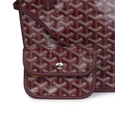 goyard Goyard Goyardine Burgundy Anjou Mini Bag Palladium Hardware | Thumbnail 7 goyard Goyard Goyardine Burgundy Anjou Mini Bag Palladium Hardware | Thumbnail 7