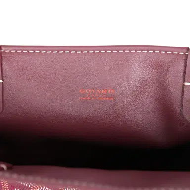 goyard Goyard Goyardine Burgundy Anjou Mini Bag Palladium Hardware | Thumbnail 9 goyard Goyard Goyardine Burgundy Anjou Mini Bag Palladium Hardware | Thumbnail 9