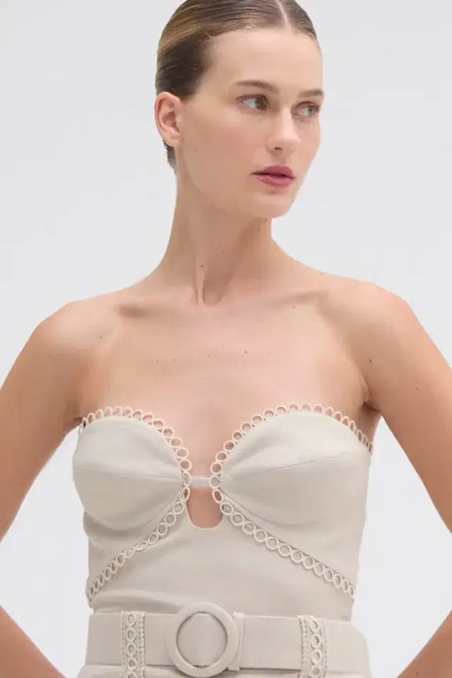 PatBo CANDY LINEN STRAPLESS TOP