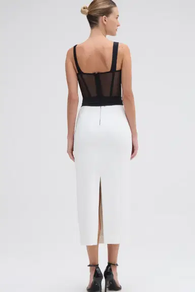 PatBo JERSEY SANDS CORSET MIDI DRESS | Thumbnail 3