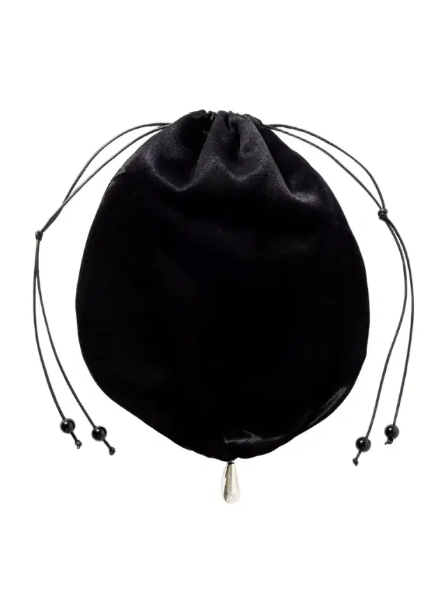 Teardrop Embellished Satin Pouch
