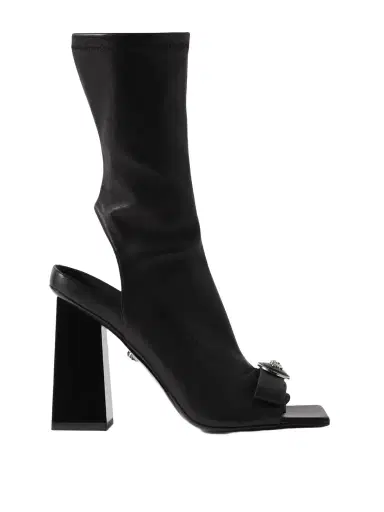 Versace Gianni Ribbon Embellished Leather Ankle Boots | Thumbnail 1