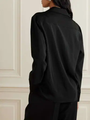 RÓHE Satin-trimmed Crepe Shirt | Thumbnail 3