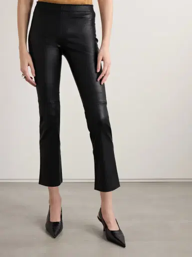 STOULS Jp Twenty Cropped Leather Flared Leggings | Thumbnail 3 STOULS Jp Twenty Cropped Leather Flared Leggings | Thumbnail 3