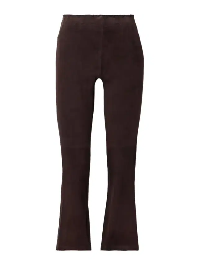 Jp Twenty Cropped Suede Flared Leggings