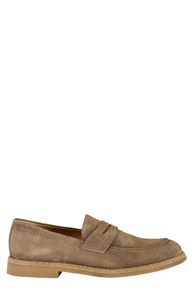 ELEVENTY Suede loafer - Camel