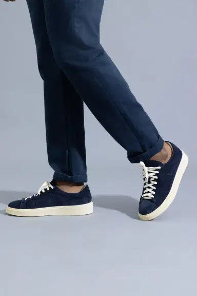 ELEVENTY Suede Sneaker - Blue | Thumbnail 3