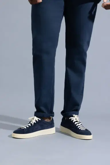ELEVENTY Suede Sneaker - Blue | Thumbnail 4