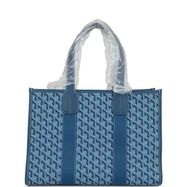 goyard Goyard Goyardine Jacquard Ocean Blue Villette PM Bag | Thumbnail 1 goyard Goyard Goyardine Jacquard Ocean Blue Villette PM Bag | Thumbnail 1