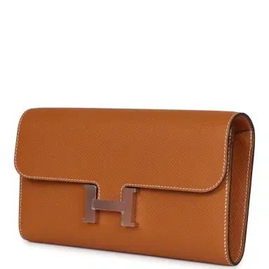 HERMÈS Hermes Constance To Go Wallet Toffee Epsom Palladium Hardware | Thumbnail 5
