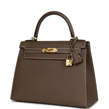 HERMÈS Hermes Kelly Sellier 28 Etoupe Epsom Gold Hardware | Thumbnail 5