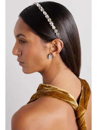 Balmain Eclat Swarovski Crystal-embellished Gold-plated Headband | Thumbnail 2