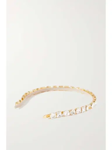 Balmain Eclat Swarovski Crystal-embellished Gold-plated Headband | Thumbnail 3