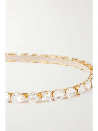 Balmain Eclat Swarovski Crystal-embellished Gold-plated Headband | Thumbnail 4