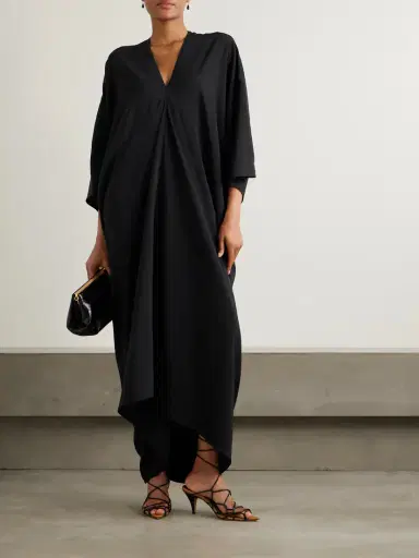 Rick Owens Tommykite Asymmetric Draped Crepe Gown | Thumbnail 2