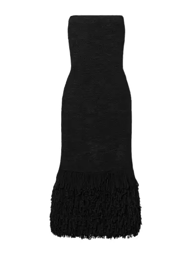 Gabriela Hearst Corus Strapless Fringed Cashmere And Silk-blend Midi Dress | Thumbnail 1