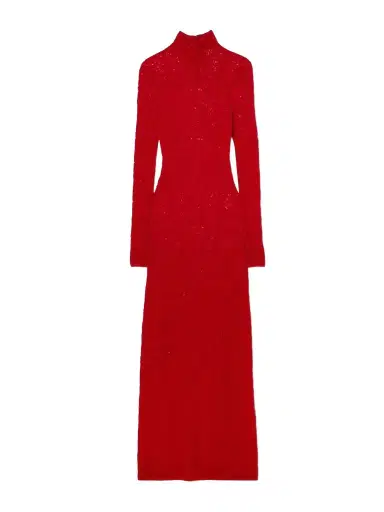 Gabriela Hearst Lethe Crocheted Wool And Silk-blend Turtleneck Maxi Dress | Thumbnail 1