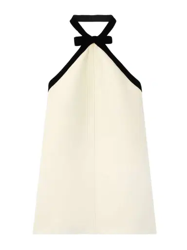 Tom Ford Bow-embellished Velvet-trimmed Wool And Silk-blend Crepe Mini Dress | Thumbnail 1