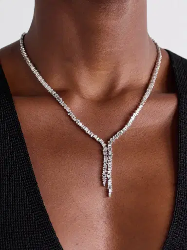 Suzanne Kalan Bolero 18-karat White Gold Diamond Necklace | Thumbnail 2 Suzanne Kalan Bolero 18-karat White Gold Diamond Necklace | Thumbnail 2