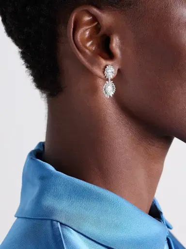 Suzanne Kalan 18-karat White Gold Diamond Earrings | Thumbnail 2 Suzanne Kalan 18-karat White Gold Diamond Earrings | Thumbnail 2