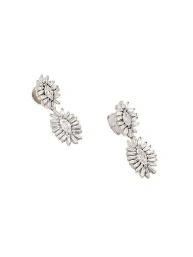Suzanne Kalan 18-karat White Gold Diamond Earrings | Thumbnail 1 Suzanne Kalan 18-karat White Gold Diamond Earrings | Thumbnail 1