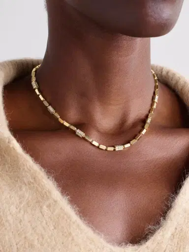 Suzanne Kalan 18-karat Gold Diamond Necklace | Thumbnail 2 Suzanne Kalan 18-karat Gold Diamond Necklace | Thumbnail 2