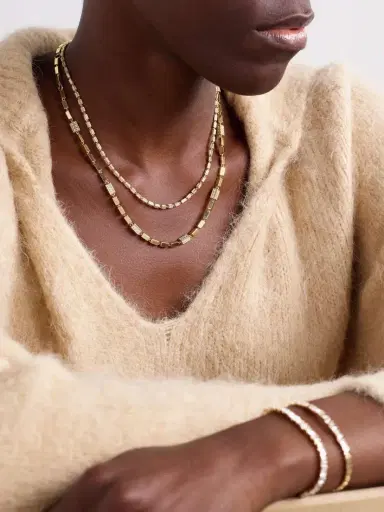 Suzanne Kalan 18-karat Gold Diamond Necklace | Thumbnail 5 Suzanne Kalan 18-karat Gold Diamond Necklace | Thumbnail 5