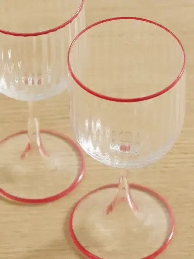 Aquazzura Casa Set Of Two Striped Wine Glasses | Thumbnail 3 Aquazzura Casa Set Of Two Striped Wine Glasses | Thumbnail 3