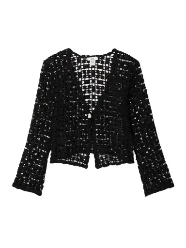 SARA CRISTINA Nerea Embellished Crocheted Cotton Top | Thumbnail 1