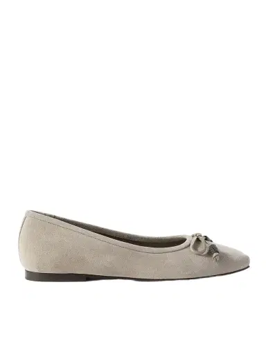 Brunello Cucinelli Bead-embellished Suede Ballet Flats | Thumbnail 1