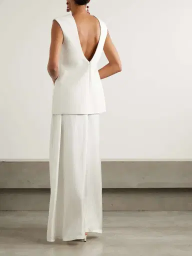 RÓHE Open-back Wool-blend And Silk Gown | Thumbnail 3