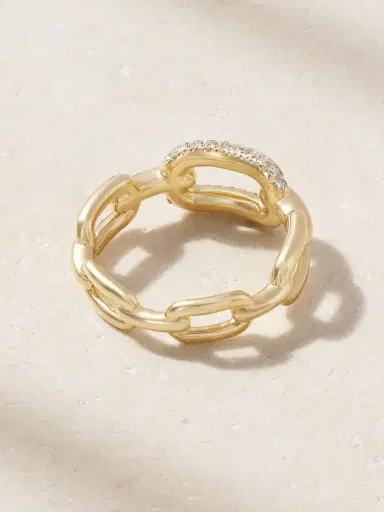SHAY Mini Cable Link 18-karat Gold Diamond Ring | Thumbnail 3 SHAY Mini Cable Link 18-karat Gold Diamond Ring | Thumbnail 3