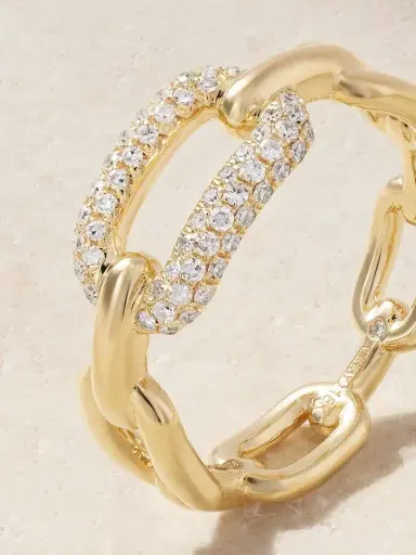 SHAY Mini Cable Link 18-karat Gold Diamond Ring | Thumbnail 4 SHAY Mini Cable Link 18-karat Gold Diamond Ring | Thumbnail 4