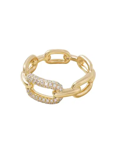 SHAY Mini Cable Link 18-karat Gold Diamond Ring | Thumbnail 1 SHAY Mini Cable Link 18-karat Gold Diamond Ring | Thumbnail 1