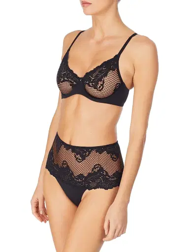 Le Mystere Women's Lace Allure Unlined Bra - Black - Size 32D | Thumbnail 3 Le Mystere Women's Lace Allure Unlined Bra - Black - Size 32D | Thumbnail 3