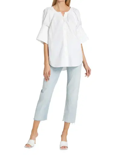 A.L.C. Women's Chloe Oversized Top - White | Thumbnail 1