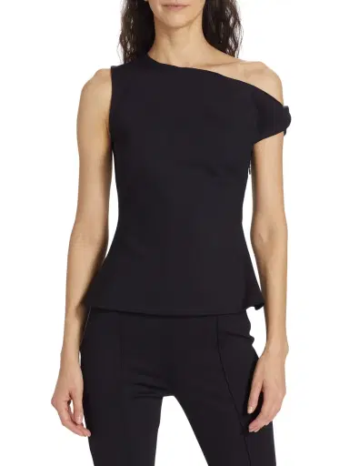 Rosetta Getty Women's One-Shoulder Twist Top - Black | Thumbnail 2