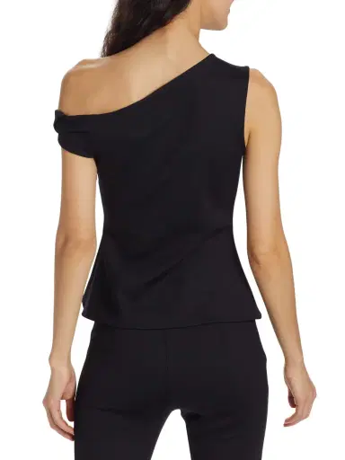 Rosetta Getty Women's One-Shoulder Twist Top - Black | Thumbnail 4
