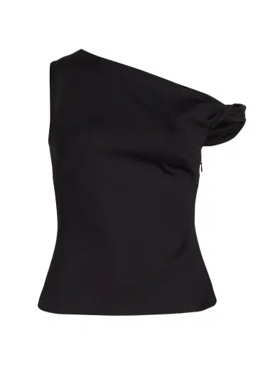 Rosetta Getty Women's One-Shoulder Twist Top - Black | Thumbnail 7