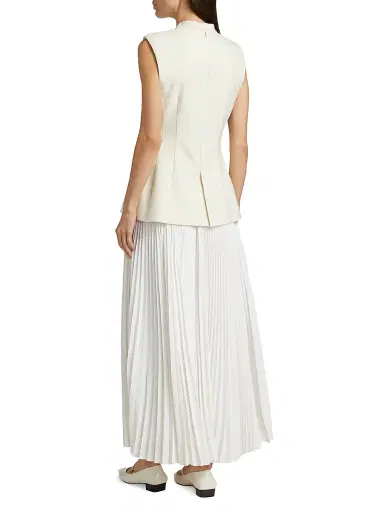 SIMKHAI Women's Georgina Pieced Vest Maxi Dress - White | Thumbnail 5