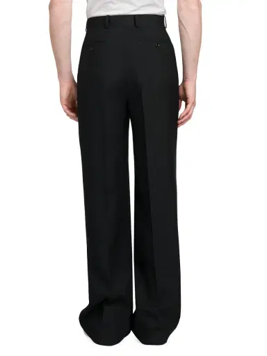 Alexander McQueen Men's Formal Deep Pleated Trousers - Black | Thumbnail 4