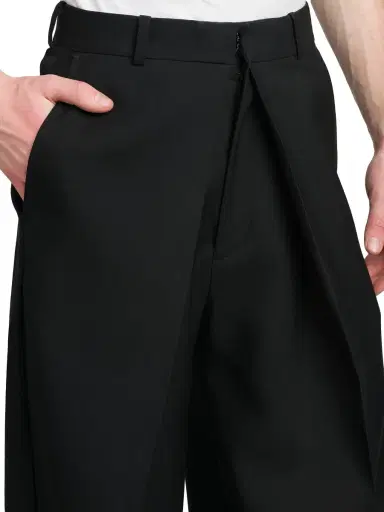 Alexander McQueen Men's Formal Deep Pleated Trousers - Black | Thumbnail 5