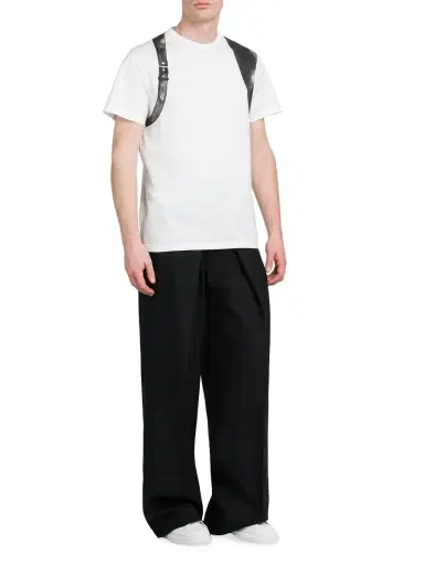 Alexander McQueen Men's Formal Deep Pleated Trousers - Black | Thumbnail 1