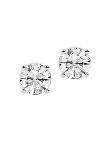 Saks Fifth Avenue Collection Women's 14K White Gold & 4.00 TCW Lab-Grown Diamond Stud Earrings - White Gold | Thumbnail 1